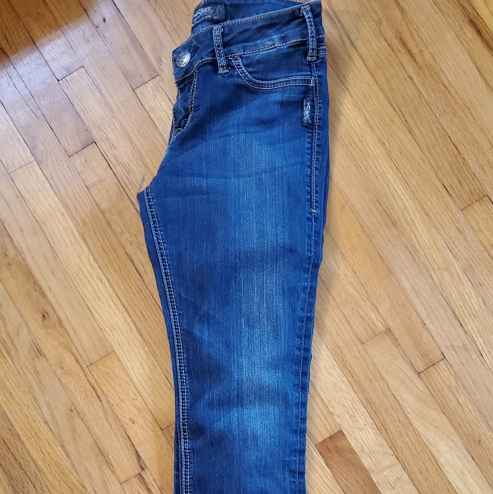 Womens Silver Skinny Jeans